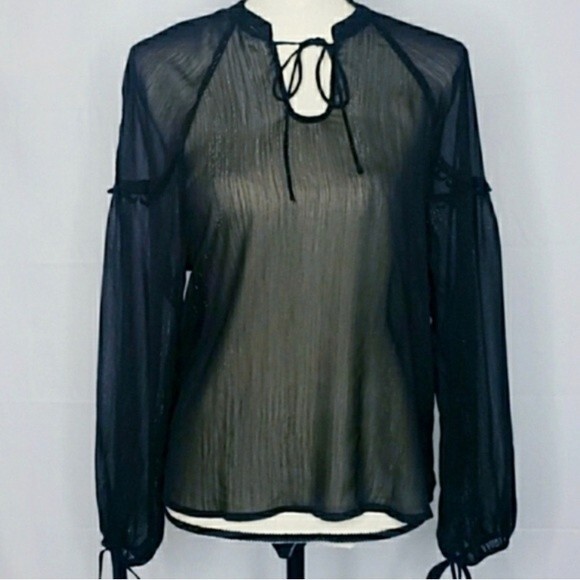 Romeo & Juliet Couture Sheer Blouse - Picture 1 of 10